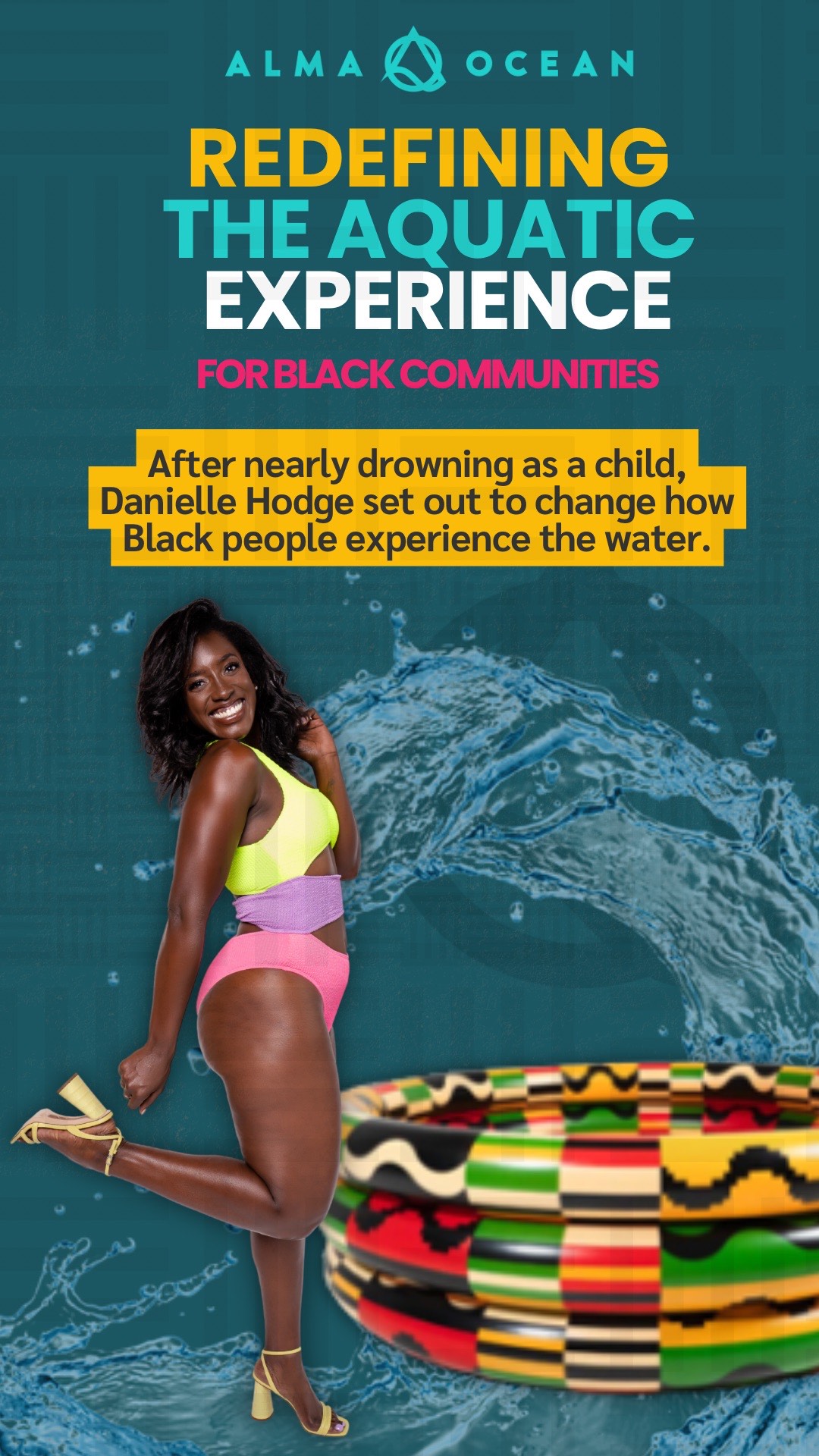 Redefining the aquatic experience for black communities founder Danielle Hodge with her designed pool