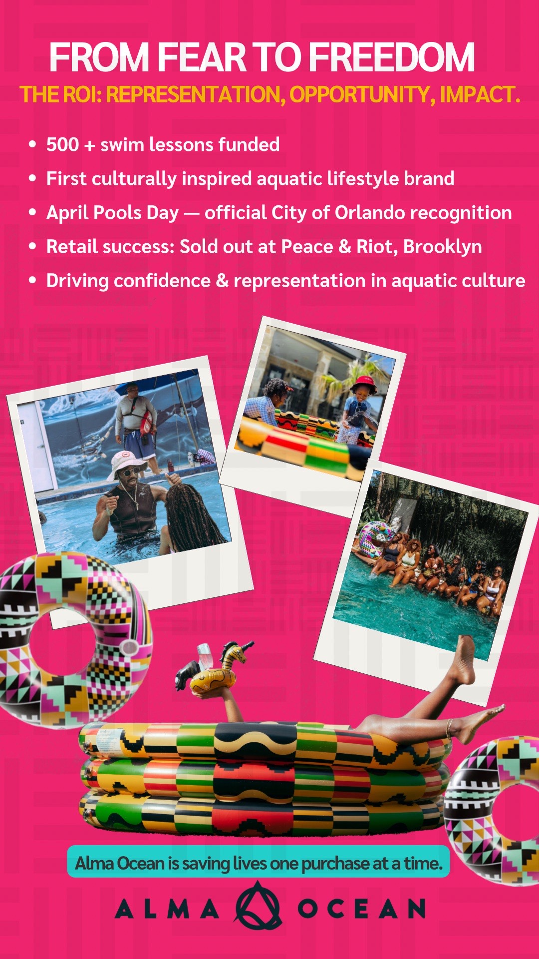 From Fear to Freedom, Alma Ocean funded over 500 swim lessons and more