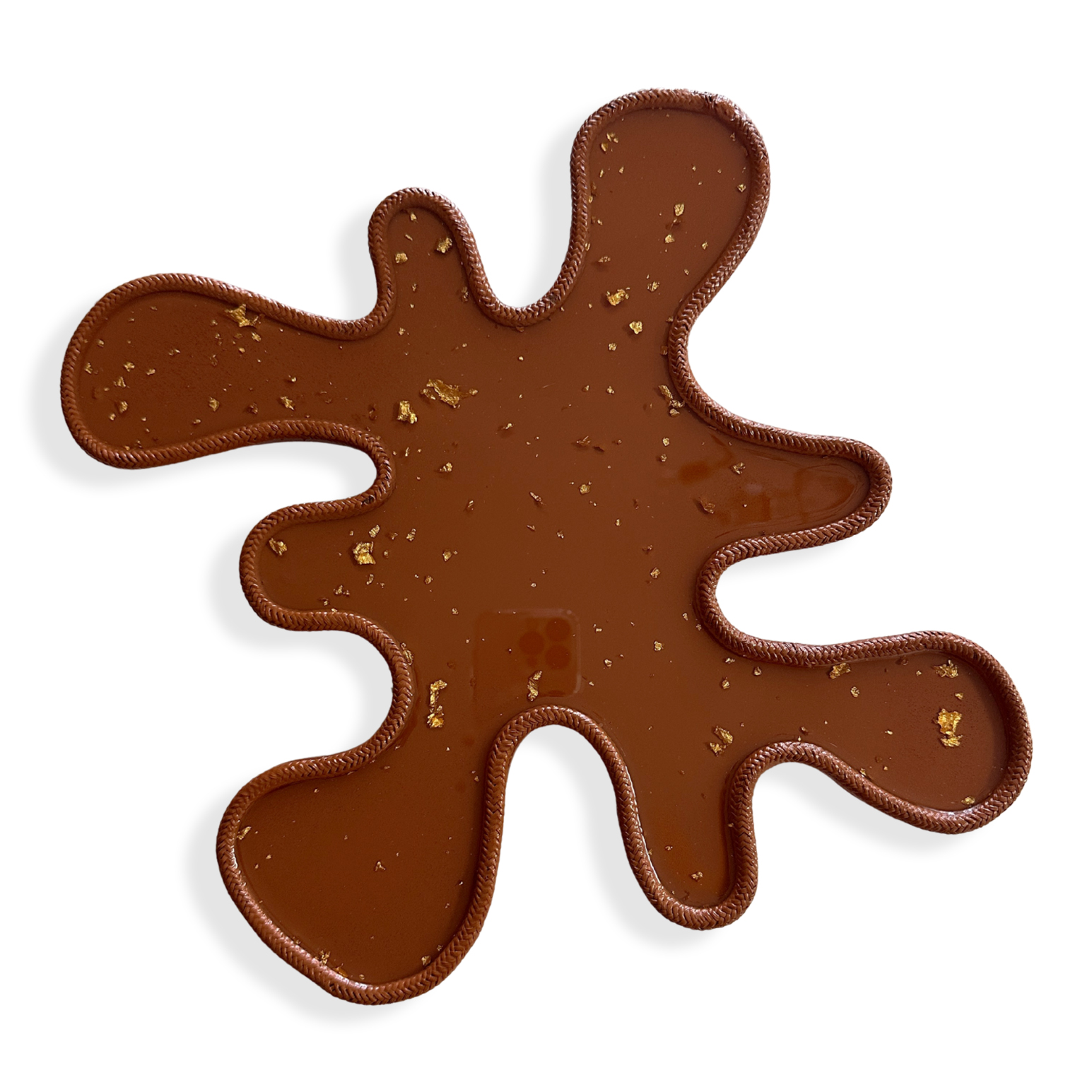 Tend Warm Caramel Spinner 10x10 art by Gina Tyquiengco